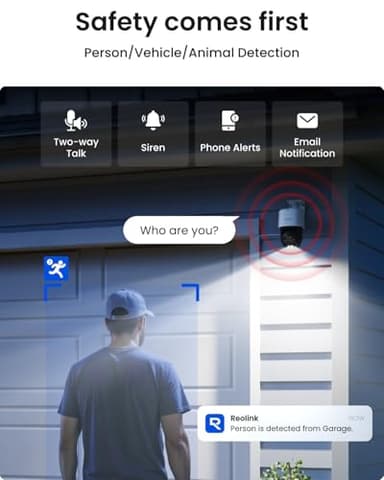 REOLINK PTZ Security Camera System 4K, IP PoE 360 Camera with Dual-Lens, Auto 6X Hybrid Zoomed Tracking, 355 Pan & 90 Tilt, Outdoor Surveillance, AI Detection, TrackMix PoE - Image 5