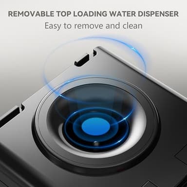 Euhomy Hot & Cold Water Dispenser, Top Loading Water Dispenser for 3 or 5 Gallon Bottles, Top Loading Hot & Cold Water Dispensor with Child Safety Lock, for Office, Home - Image 4