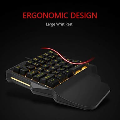 RedThunder One Handed Gaming Keyboard RGB Backlit 35 Keys Portable Mini Gaming Keypad Ergonomic Game Controller for PC Gamer - Image 7