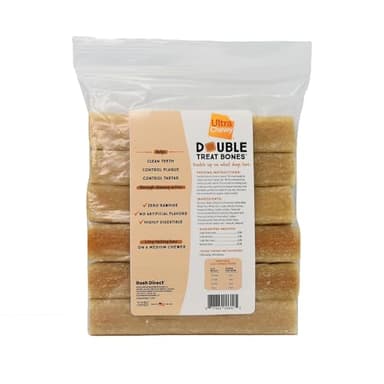 Ultra Chewy Peanut Butter Double Treat Bones: Long-Lasting Chews Made in USA, Highly Digestible, for Aggressive Chewers (Peanut Butter, 6 Count) - Image 2