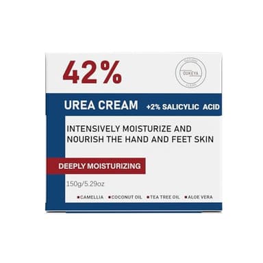 OUKEYA Urea Cream 42% plus Salicylic Acid 2% Net 5.29 Oz for Dry Cracked Feet,Heels,Knees,Elbows,Hands Repair Treatment Moisturizes and Removes Corns,Calluses,Dead Skin,and Softens Toenails - Image 9