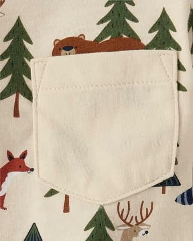 The Children's Place,Baby Boys,and Toddler Long Sleeve Everday Casual Knit Shirt,Wilderness 3-Pack,6 Months,9 Months - Image 2