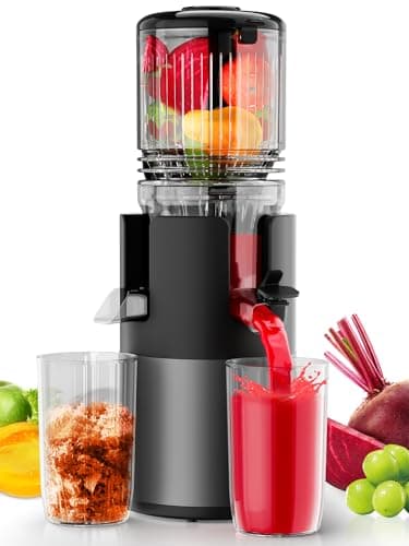 Cold Press Juicer Machines, High Nutrient Retention, 99% Juice Yield, 5.3" Wide Feed Chute for Whole Fruits & Vegetables, Quiet Slow Masticating Juicer, BPA-Free, Easy to Clean - Image 1