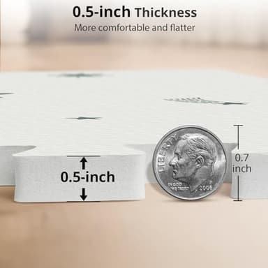 PIGLOG Baby Foam Play Mat, 72x48 Crawling Mat, Floor Mats for Kids for Baby with Interlocking Floor Tiles, Toddler Play Mats for Indoor and Outdoor, Easy to Clean Playroom Playmats - Image 7