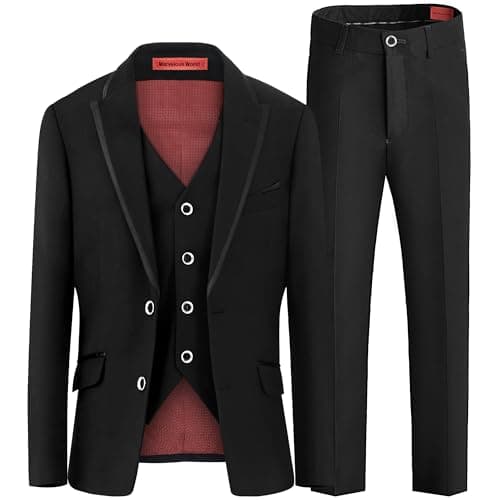 Marvelous World Boys' Formal Slim Fit Suit Set, Adjustable Waist - Image 1