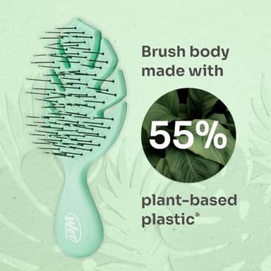 Wet Brush Go Green Mini Detangler, Green - Detangling Travel Hair Brush - Ultra-Soft IntelliFlex Bristles Glide Through Tangles & Gently Loosens Knots While Minimizing Pain, Split Ends & Breakage - Image 6