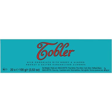 TOBLERONE Milk Chocolate Bar with Salted Caramelized Almonds and Honey and Almond Nougat, Bulk Chocolate, 20 - 3.52 oz Bars - Image 15