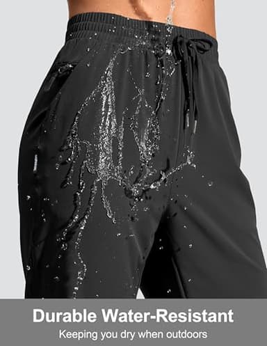 G Gradual Women's 13" Long Hiking Shorts with Zipper Pocket Lightweight Quick Dry Knee Length Bermuda Shorts for Women(Black,XL) - Image 4