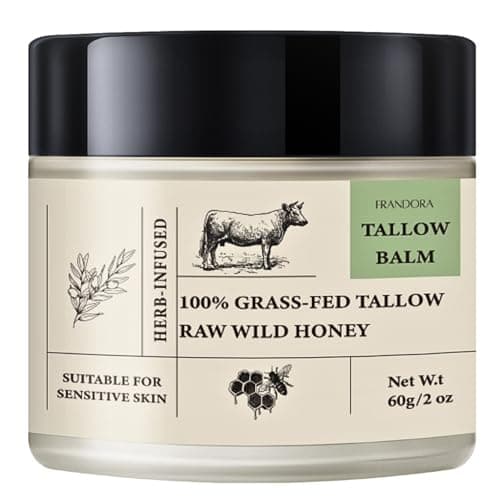 FRANDORA Beef Tallow & Honey Balm – All-Natural Moisturizer Hydrates and Nourishes the Skin, Grass-fed Beef Tallow Honey Balm blend - Ultra-Nourishing Moisturizer for Face, Body & Hands. - Image 1