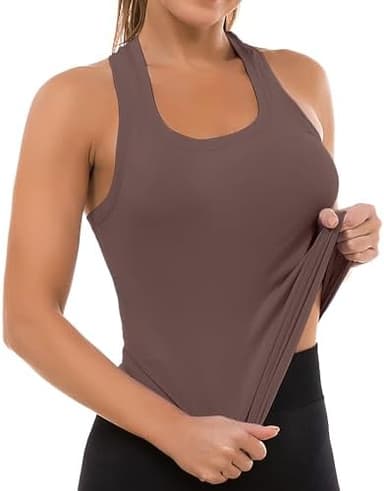 MathCat Workout Tops for Women Seamless Basic Sleeveless Muscle Tank Tops Racerback Athletic Yoga Running Daily Shirts - Image 3