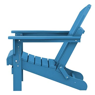 SERWALL Foldable Adirondack Chair Set of 2 for Patio Garden Outdoors-Navy Blue - Image 8