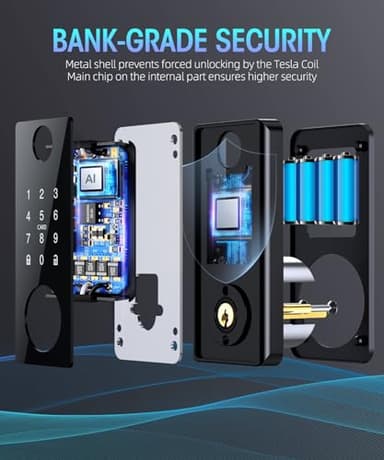 Keyless Entry Deadbolt – Smart Door Lock with App Control, Touchscreen Keypad Easy Installation, for Home, Apartment, Office - Image 5