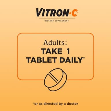 Vitron-C Iron Supplement, Once Daily, High Potency Iron Plus Vitamin C, Support Red Blood Cell Production, Dye Free Tablets, 60 Count, 2 Pack - Image 5
