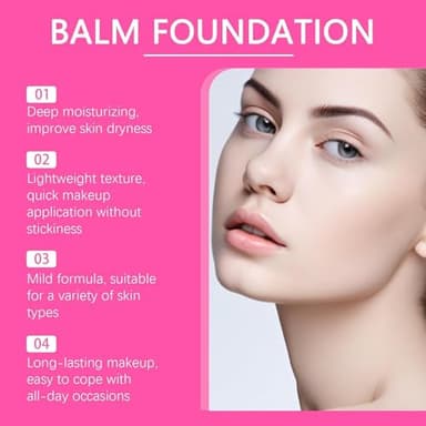 Peptide Bouncees Foundation, Balm Foundation, Hydrating, Age-Defying Makeup for Mature Skin, Natural, Medium Buildable Coverage, All Skin Types - Image 4