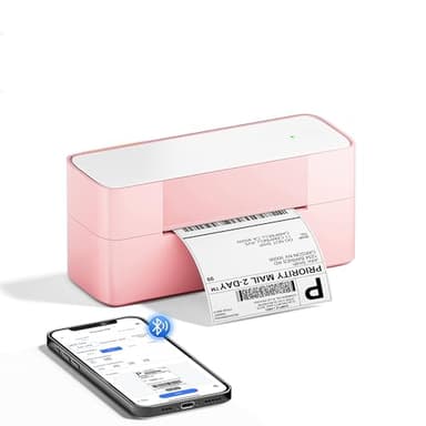 Itari Thermal Shipping Label Printer, 245BT Pink Thermal Label Printer 4x6, Bluetooth Address Label Printers for Business, Support iOS, Android, Windows, Amazon, Shopify, USPS - Image 1