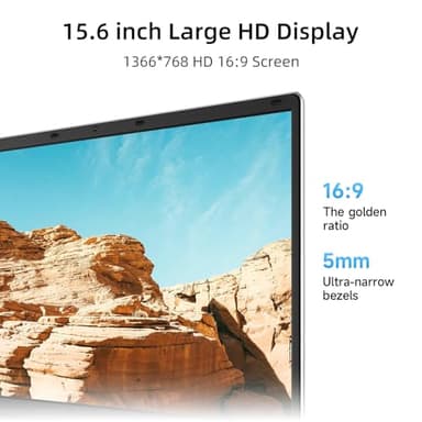 15.6 Inch Laptop with Office 365, 4GB RAM, 128GB Storage Expandable 1TB, 5205U Processor, HD Display, Windows 11 Laptops Computer, Wi-Fi 5, BT4.2, Numpad, Type-C, for Business and Students. - Image 5