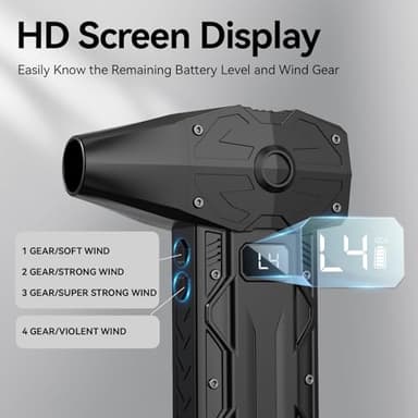 Compressed Air Duster, 4-Gear Adjustable 350000RPM Electric Air Duster,Jet Dry Blower Replace Air Can - No Canned Air Duster,8000mAh Rechargeable Air Blower for Deep Computer Clean, PC, Car Dry, Home - Image 5