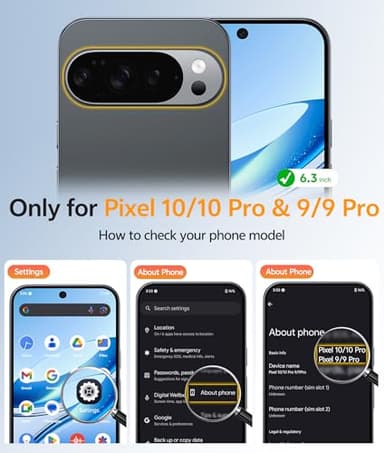 FNTCASE for Google Pixel 10 & 10 Pro Case: for Pixel 9 & 9 Pro Case | Magnetic Matte Shockproof Rugged Translucent Phone Cover - Military Grade Drop Proof Sturdy Slim Protective Cases (6.3 inch/Black) - Image 2