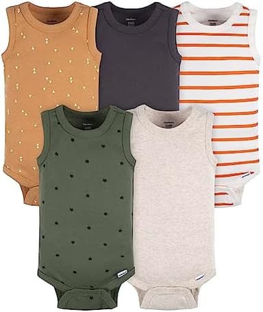 Gerber Baby Boys Multi-Pack Sleeveless Onesies Bodysuit - Image 3