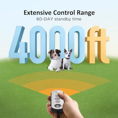 PATPET Shock Collar for Dogs(10-120lbs), 4000ft Rechargeable IPX7 Waterproof Training Collar with Remote for 2 Dogs- Electric Dog Collar for Small Medium Large Dogs 2 Packs - Image 2