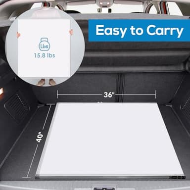 Magnetic White Board Dry Erase Board for Wall,72" x 40" Wall-Mounted Aluminum Frame Marker Board, Foldable Portable Whiteboard with a Long Pen Tray for School, Classroom, Office & Home - Image 4