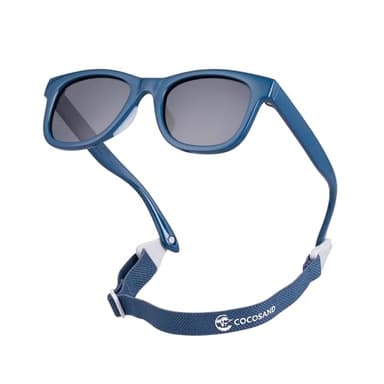 COCOSAND Flexible Polarized Baby Sunglasses with Strap Soft Silicone Nose Pad UV Protection for Infant Toddler Boys Grils Age 0-24 Months - Image 1