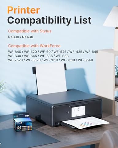 E-Z Ink (Remanufactured Ink Cartridge Replacement for Epson 126 T126 to use with Workforce 435 520 545 635 645 WF-3520 WF-3530 WF-3540 WF-7010 WF-7510 (6 Black,2 Cyan,2 Magenta,2 Yellow) 12 Pack - Image 2