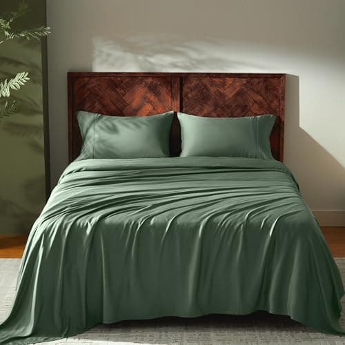 GOKOTTA King Size Sheets Set,Breathable Soft Sheets King Size,16” Pocket King Sheets with Elastic Corner Straps,Moisture Wicking,Double Stitching - Image 1