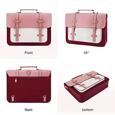 ECOSUSI Laptop Bag for Women Vegan Leather Messenger Purse Fashion Briefcase Backpack 15.6 inch Computer Satchel Handbag - Image 7