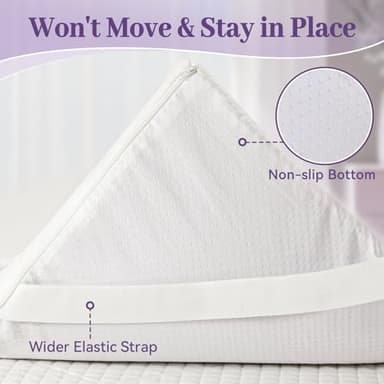 SINWEEK 3 Inch Gel Memory Foam Mattress Topper Full Size, Ventilated High Density Pad for Back Pain, Bed Topper with Removable Soft Cover, CertiPUR-US Certified - Image 6