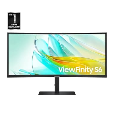 Samsung 34” ViewFinity S65UC, Ultra-WQHD, 100Hz, AMD FreeSync™ HDR10, KVM Switch Built in Speakers with USB-C Curved Monitor, LS34C654UANXGO, 2025 - Image 2
