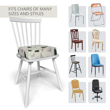 Toddler Booster Seat for Dining Table, Portable Booster Seat for Kitchen Chair, 4 Inch High-Density Foam Cushion with Adjustable Safety Straps and Non-Slip Bottom, Perfect for Kids Travel and Daily - Image 6