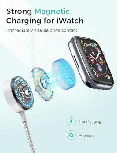 Travel Essentials,4 in 1 for Apple Watch Charger/iPhone Charger/Multi Charging Cable Cord,Vacation RV Camping Essentials,USB C/L/Micro Portable Charger for iWatch 11-1/iPhone 17-12,Car-4FT - Image 7