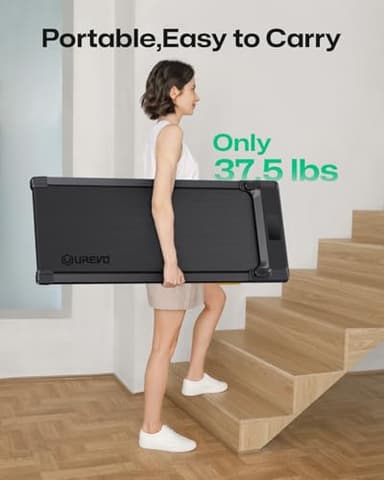 UREVO Under Desk Treadmill for Office Under Desk, Walking Pad 2 in 1 for Home/Office, Portable Walking Pad Treadmill with Remote Control, LED Display - Image 4