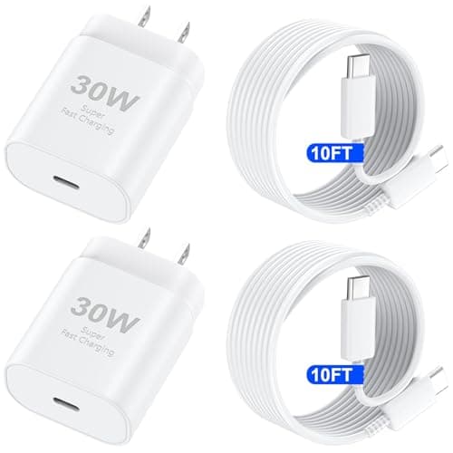 iPhone 17 16 Pro Max Charger Fast Charging Block, 30W iPhone 17/16 Pro Max USB C Fast Charger with 10 FT Type C Fast Charging Long Cable Cord for iPhone 17 Pro Max/17 Pro/17/Air/16 Pro max/16 Pro/15 - Image 1