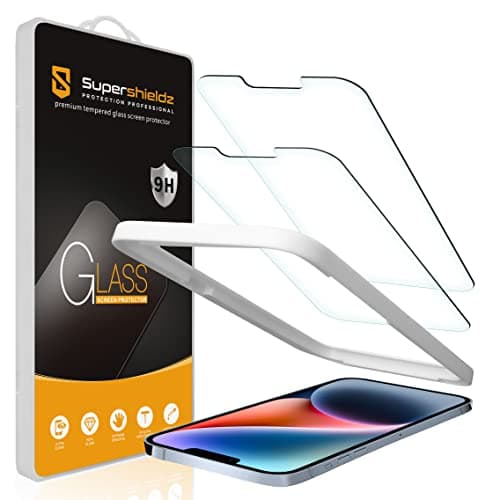 Supershieldz (2 Pack) Designed for iPhone 14 Plus/iPhone 13 Pro Max (6.7 inch) Tempered Glass Screen Protector with (Easy Installation Tray) Anti Scratch, Bubble Free - Image 1