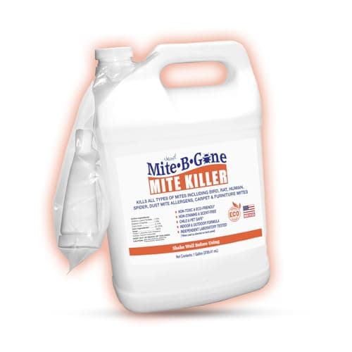 Mite Killer Treatment Spray for Home by Mite-B-Gone - Kills All Types of Mites, Dust, Spider, Rat, Carpet & Bird Mites | Safe for Homes, Furniture & Animals | Non-Toxic | Kid & Pet Friendly | 1 Gal - Image 1