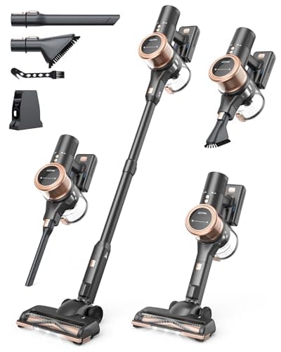MIUZZY 48kPA Cordless Vacuum Cleaner, 190AW Powerful Suction, Max 60min Runtime, 4000mAh Large Battery, Anti Hair Wrap Stick Vacuum, Vacuum Cleaners for Home, Pet Hair, Hard Floors and Carpets, Cars - Image 1