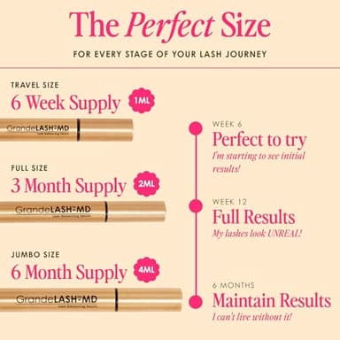 Grande Cosmetics GrandeLASH-MD Lash Enhancing Serum - Peptide & Vitamin Infused Formula for Longer, Thicker, Fuller Looking Lashes - Ophthalmologist Tested, Cruelty-Free, 6 Week Supply (1mL) - Image 6
