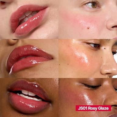fwee Glowy Jelly Pot + Keychain SET | Dewy Jelly Lip & Blush Color, Tinted Glow Jelly Balm, Dewy Buildable Finish – Rosy Glaze (Dusty Rose) | 0.14 oz - Image 3