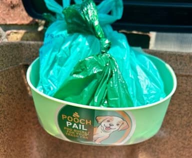 Pooch Pail - Hanging Dog Poop Waste Bucket Container for Poo Bags, Green - Image 3