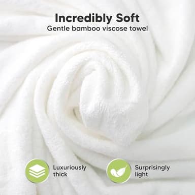 KeaBabies Hooded Baby Towel for Newborn - Viscose Derived from Bamboo Large Baby Bath Towels with Hood for Boys, Girls, Toddler, Extra Absorbent & Soft Newborn Bath Essentials (Frog) - Image 2