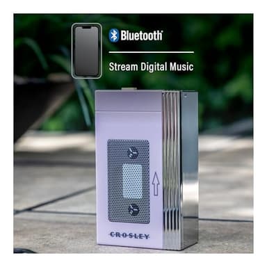 Crosley CR3047A-LN Mini Retro 80's Portable Bluetooth Speaker, Wireless with Microphone, Vintage, Lavender - Image 3