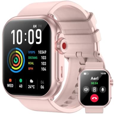 Smart Watch for Men Women, 1000mAh Battery 100-Day Standby Time, 1.85" HD Screen Fitness Tracker, 110+ Sport Modes, IP68 Waterproof, Heart Rate/Sleep Monitor, Fitness Watch for Android/iOS (Pink) - Image 1