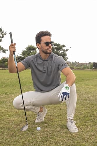 ZENGVEE 5 Pack Polo Golf T Shirts for Men Dry Short Sleeve Collared Sport Work Athletic True Tees Classic Collar Tshirts Camisas Hombre Polocher Moisture Wicking 0428 Black GGN Khaki M - Image 3