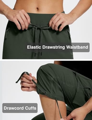 ISEEGZ Hiking Capris for Women with Pockets Lightweight Quick Dry Cargo Capri Travel Pants Women Casual Women's Capris - Image 5