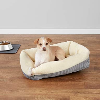 Amazon Basics 24-Inch Machine Washable Self Warming Pet Bed For Cat or Dog, Rectangle, Grey, 24"L x 20"W x 7"H - Image 5