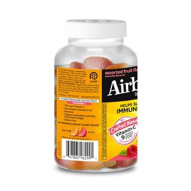 Airborne 750mg Vitamin C Gummies for Adults, Immune Support Gummies with Powerful Antioxidants VIT C & E, Caffeine Free - 2x63ct Bottle (42 Servings), Assorted Fruit Flavor - Image 14