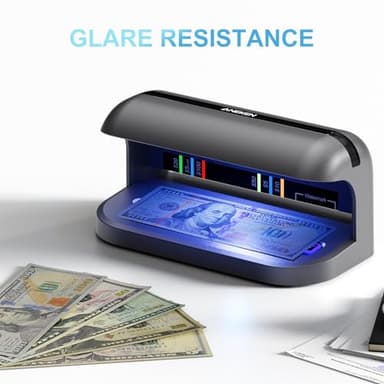 Aneken AL-17 Counterfeit Bill Detector with UV LED Light, Advanced UV Counterfeit Money Detector with Card & ID Detection, Suitable for All Currencies in The World - Image 4