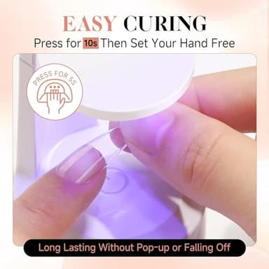 UNA GELLA Gel Nail Glue, Solid Nails Gl ue Gel 40ml Lamp Curing Needed Soak Off G LUE Strong Nail G LUE G el for Acrylic Fake Nails Tips Extension Press On Nails for Gelly Tips - Image 5